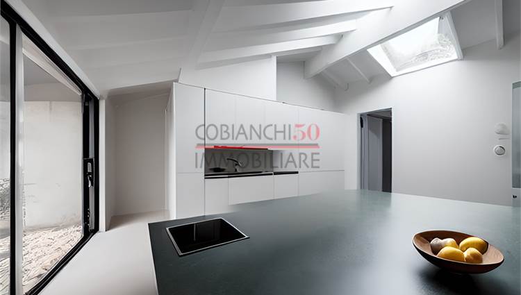 immagine renderizzata zona giorno cucina - sala pr