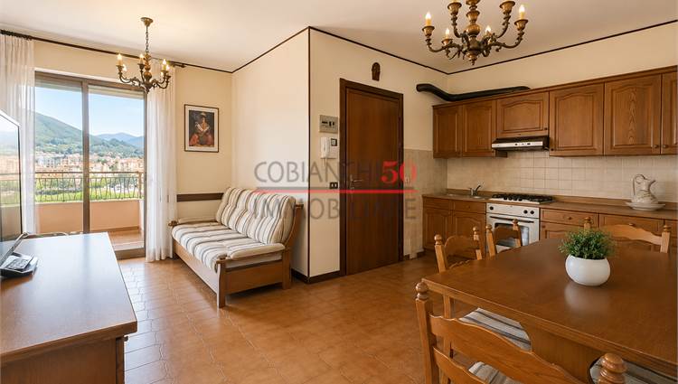 zona giorno con cucina e living 