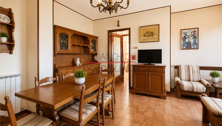 zona giorno con cucina e living 
